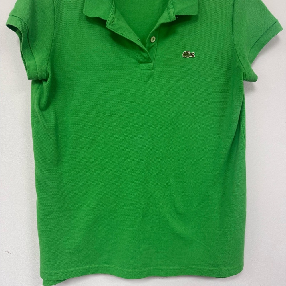 Lacoste Green Polo Shirt Classic Fit  women’s L Cotton